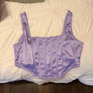 Purple Missguided corset top size US 10 UK 14